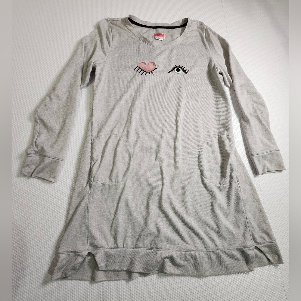 kate spade gray top with pink label and black trim